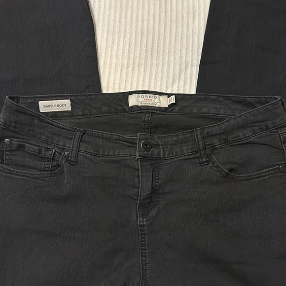 Torrid Black Denim Barely Boot Jeans. Preloved, good condition. - Picture 5 of 6